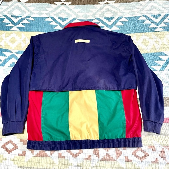 London Fog Jackets & Blazers - Vintage London Fog Limited Edition Colorblock Windbreaker Navy Red M-XS W-S